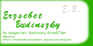 erzsebet budinszky business card